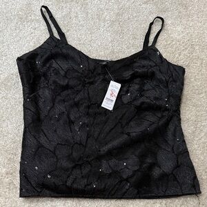 Black Sequin Camisole Top from White House Black Market